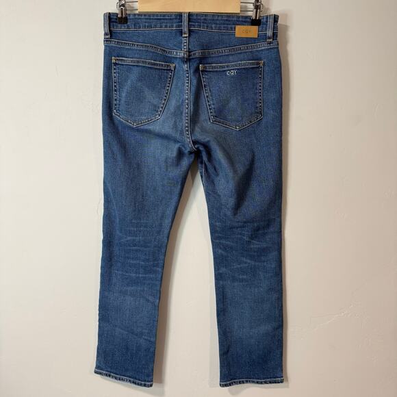 CQY Women's Friend Jeans Moment Blue Denim Mom Jean Straight Crop 28 - Picture 3 of 10